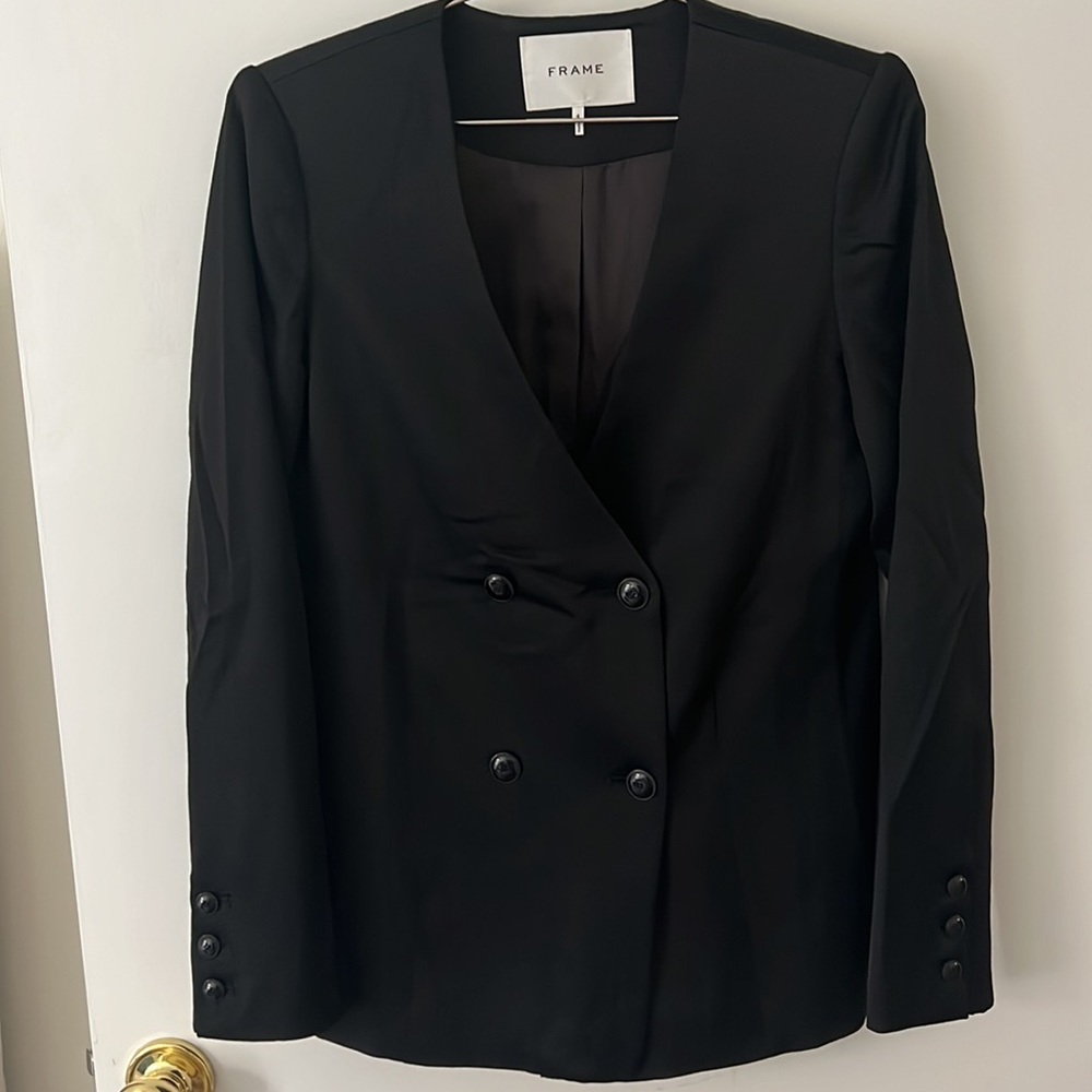 Frame Silk Blazer